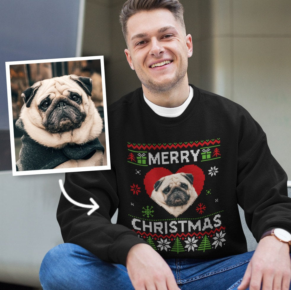 Personalisiertes Weihnachts-Spaß-Pullover-Sweatshirt für Haustierliebhaber