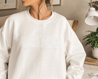 Personalisiertes Mama-Sweatshirt mit Kindernamen auf dem Ärmel, Muttertagsgeschenk für Mama