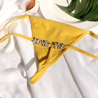 Personalisierte Tanga-Kette, Tanga-Bikini, Bauchkette mit individuellem Namen, personalisierte Taillenkette, Bikini-Kette, Körperschmuck, Neujahrsgeschenk für Sie