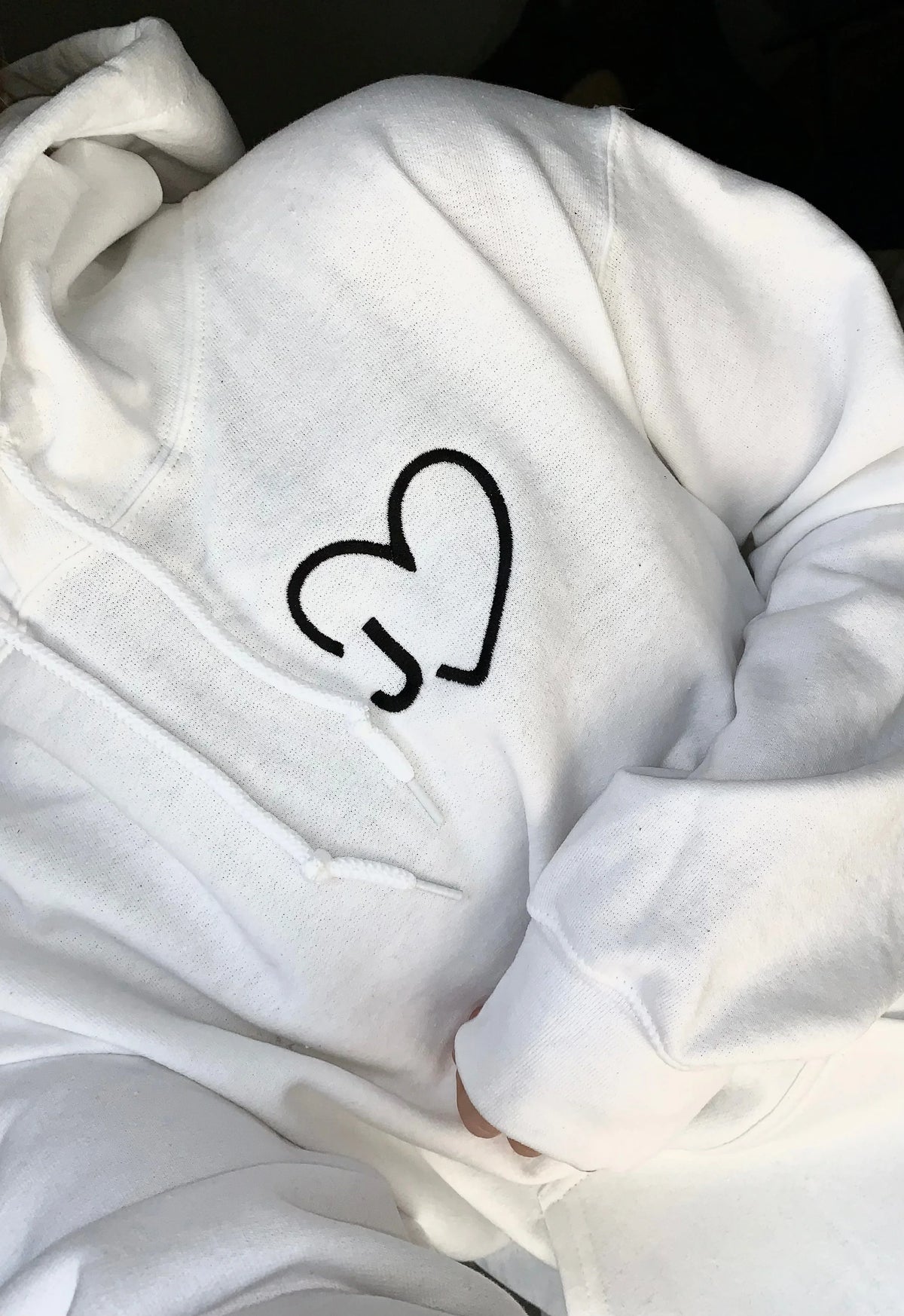 Initiales de cœur, broderies de couples assorties 