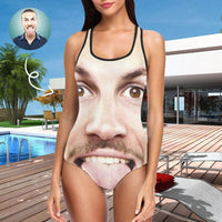 Maillot de bain personnalisé avec photo humoristique pour femme, débardeur, cadeau pour elle